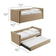 thumbnail image 3 of Modway Veyla Channel Tufted Performance Velvet Twin Daybed With Trundle in Brown, 3 of 6