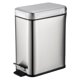 thumbnail image 1 of Contenedor de basura con diseño de pedal, cubo de basura de acero inoxidable, cubo de basura para el hogar, 10L, 1 of 6