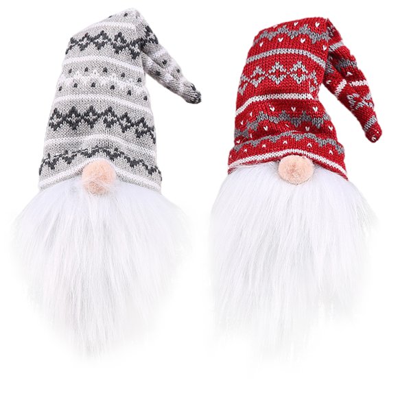 2 Pcs Décoration de Bouteille de Vin de Noël Couverture de Bouteille en Tricot Forêt Vieil Homme