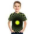 thumbnail image 2 of Tfken Summer T-Shirts For Boys Print Short Sleeve Crew Neck Tops Casual Trendy Kids Comfortable Shirts Green Size 4-5 Years, 2 of 3