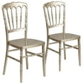 thumbnail image 3 of BizChair 2 Pack Gold Resin Stacking Napoleon Chair, 3 of 10
