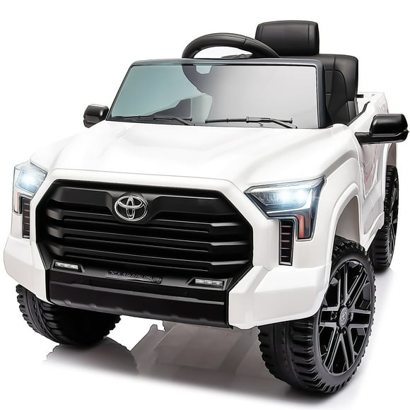 iYofe Gray 12V Toyota Tundra Powered Ride On Cars with Remote Control, Ride On Toys for Kids Boys Girls, 4 Wheels Ride on Trucks with Bluetooth, Musi