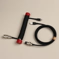 thumbnail image 4 of GX16 5PIN Male Aviation Plug to Type-c Coiled Date Cable with Braided USB Coiled Keyboard Cable, 4 of 5