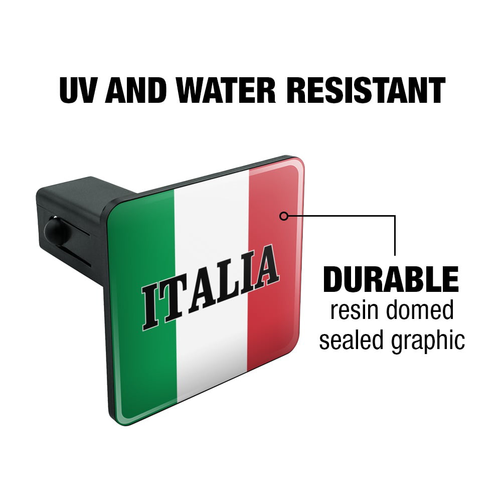 Graphics and More Italia Italy Italian Flag Tow Trailer Hitch Cover Plug Insert 1 1/4 inch 1.25 