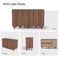 thumbnail image 5 of Wirrytor Sideboard Buffet Cabinet with 3 Arched Doors, Accent Storage Cabinet with Storage and Adjustable Shelves, Credenza Cabinet for Kitchen Dining Living Room,Walnut, 5 of 6
