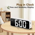 thumbnail image 2 of ALANAS Compact Digital Alarm Clocks for Bedrooms - Small Clock with Large LED Display, Easy-to-Read Time, Dual Alarm with Snooze, Adjustable Volume & Dimmer, USB Charger for Phones, Simple Design, 2 of 6