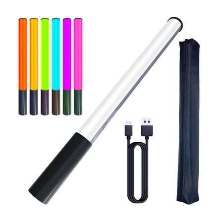 Image of 1000 Lumens Rechargeable Lamp Portable LED Light Wand Handheld Photography RGB Video Light With Carry Bag
