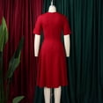 thumbnail image 5 of AURA Plus Size Women 2026 Summer Round Neck High Waist Elegant A Line Midi Dress, 5 of 10
