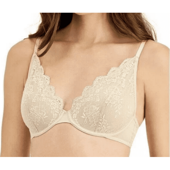 INC Lace Bra Almond Latte X-Large INTERNATIONAL CONCEPTS INTIMATE