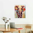 thumbnail image 2 of Creowell Elephant Wall Art Animal Oil Painting On Canvas Poster Elephant Cubism Colorful Elephant Aesthetic R Canvas Poster style 16x20 inch, 2 of 3
