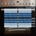 thumbnail image 2 of Navy Blue Ombre Stripe Kitchen Towels Set of 2, Water Absorbent Dish Towel, Farmhouse Striped Gradient Decorative Hand Towels - Quick Drying Cloth for Cooking Baking, 18x28 Inch, 2 of 8