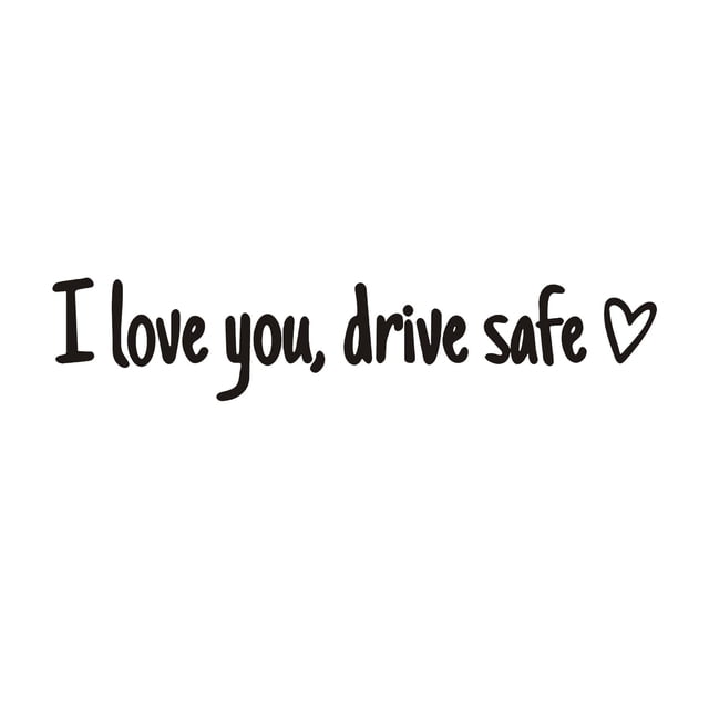 Birdeem I Love You Driving Safe Mirror Sticker Drive Safe I Love You Sticker with Heart for Rearview Mirror Window Vinyl Decal Car Accessories and Driver Gift