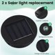 thumbnail image 5 of Paquete de 2 Luces Solares de Reemplazo Superior Panel Solar Linterna Tapa Luces, Reemplazo de Luz de Linterna, Decoración de Patio de Jardín, 5 of 5