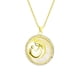 thumbnail image 1 of Elegante collar con colgante de circonio con incrustaciones de amor de la madre para el día de la madre,joyería de cadena de acero inoxidable al vacío femenina y versátil, 1 of 5