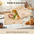 thumbnail image 4 of Soft Pretzel Bags 7"x7", Grease-proof Parchment Paper Bags Newspaper Style Sandwich Wrappers for Cookie Snack Deli Bakery Family Daily Wrap,Recyclable, Non-Stick, Greaseproof, Disposable, 4 of 6