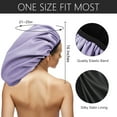 thumbnail image 2 of Auban Extra Large Shower Cap, Double-Layer Waterproof Reusable, XL Satin Lining Shower Bonnet for Women Thick, Long Hair, Locs, Braids(Purple), 2 of 6