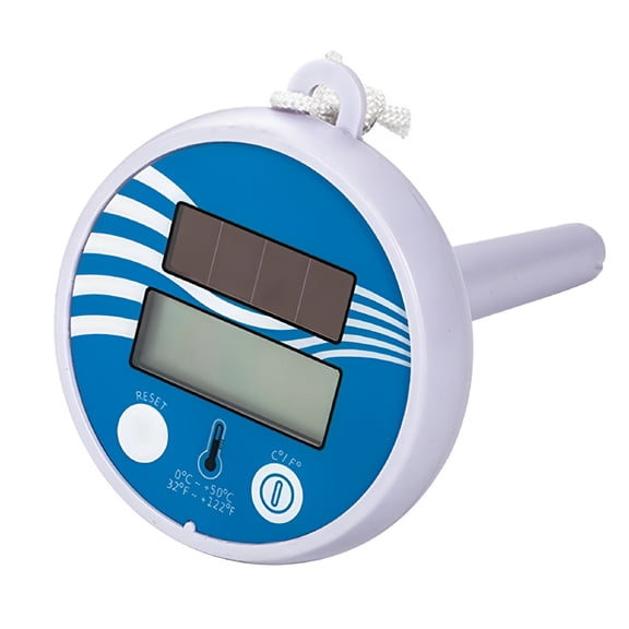 GJX Solar Digital Pool & Spa Thermometer Floating,Solar Powered & Wireless No Batteries Needed,Easy to Read LCD Screen