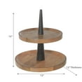 thumbnail image 2 of Mango Wood 2 Tier Round Cake Stand Natural & Black, 2 of 3