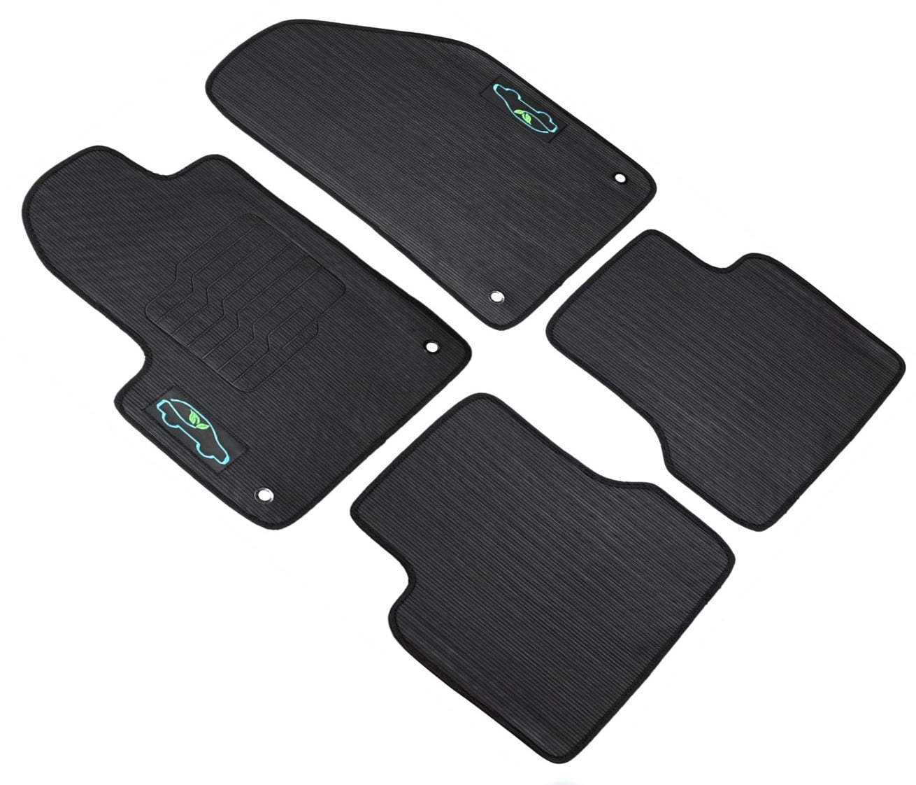 All Weather Floor Mats Custom Fit for 2014 to 2023 Jeep Cherokee - Perfect Fit with Anchoring System - ecoMats
