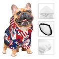 thumbnail image 3 of Honeii American Stars2 Print Small Dog Hoodies Pet Hooded Sweatshirts Fall Winter Puppy Cat Sweaters Warm Clothes for Small Dogs Outfits Costume-X-Small, 3 of 7