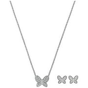 Jewelry Field Necklace and Earring Set, White