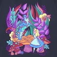thumbnail image 2 of Women's Alice in Wonderland Caterpillar and Alice Graphic Tee Navy Blue X Large, 2 of 4