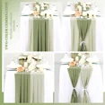 thumbnail image 6 of 12PCS Terracotta Chiffon Wedding Table Runner Table Setting Gauze Sheer Vintage Christmas Dining Birthday Party Table Decor, 6 of 6