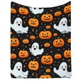 thumbnail image 2 of Muecwrye Halloween Blanket, Cute Halloween Spooky Black and White Throw Blanket, Lightweight Cozy Flannel Blanket, Fall Throw Blankets for Couch Sofa Bed Home Decorations, 50 X 60 Inch, 2 of 5