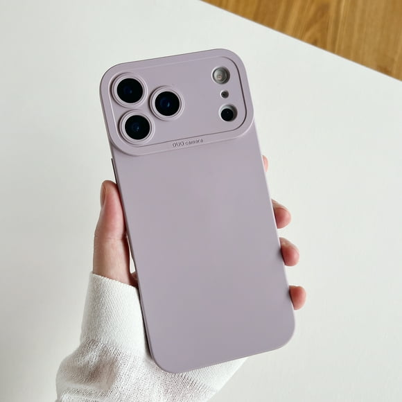 3 in 1 for iPhone 17 Pro Case, Luxury Silicone Rubber Upgraded Lens Protection, Soft Microfiber Lining Shockproof Protective Slim Fit Phone Case Cover for iPhone 17 Pro, Grasspurple