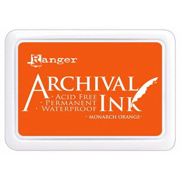 Ink Pad Monarch Orange Archival Dye Permanent Waterproof Ran
