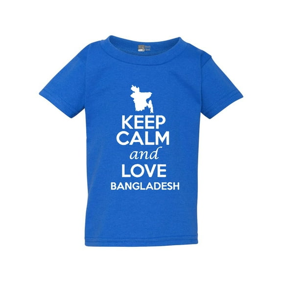 Keep Calm And Love Bangladesh Country People Patriotic Toddler Kids T-Shirt Tee