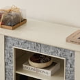 thumbnail image 6 of Farmhouse 58" TV Stand for 65" TVs, Wood Media Console Table with 2 Glass Doors and Adjustable Shelves, Entertainment Center for Living Room, Bedroom, 6 of 9