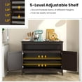 thumbnail image 4 of Buffet Cabinet with Storage, Freestanding Kitchen Cabinet with Adjustable Shelf, Storage Sideboard Console Table, 4 of 18