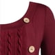 thumbnail image 5 of Puntoco-suéter de talla grande para mujer, tops asimétricos de manga larga con botones lisos, liquidación de Navidad Puntoco Puntoco-5084, 5 of 5
