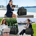 thumbnail image 5 of RAINSMORE Laptop Bag 17.3 Inch Laptop Briefcase for Women Men Waterproof Shoulder Messenger Bag Large Computer Bag for Business Office Work College,Black, 5 of 9