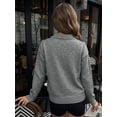 thumbnail image 3 of Women’s Argyle Diamond Polo Collar Sweater,Long Sleeve Button Down Preppy Knit Pullover, 3 of 11