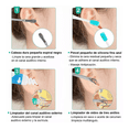 thumbnail image 2 of Equipo Limpiador Oídos Cerilla Con 12 Cabezales Repuesto Azul Blanco, 2 of 5