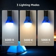 thumbnail image 3 of Lepro 4-Pack LED Camping Lanterns, Camping Accessories, 3 Lighting Modes, Batteries Included Hanging Tent Light Bulbs with Clip Hook for Camping, Hiking, Hurricane, Outages, Collapsible, 3 of 14