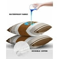 thumbnail image 6 of Outdoor Waterproof Throw Pillow Covers Set of 2 Bohemian Brown Stripe Decorative Pillowcases Square Outdoor Pillows Cushion Case 18x18 Inch Boho Style Patio Pillows for Couch Sofa Bed Garden, 6 of 7