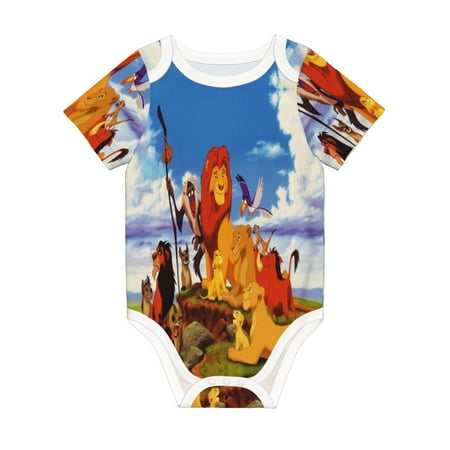 

Lion King Jumpsuit Newborn Baby Bodysuit Infant Outfit 0-24Months Kids Short Clothes