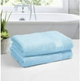 thumbnail image 3 of MALLONI HOME 100% Premium Cotton 2 Pack Oversized Bath Towel Set 28x55 inches, Large Bath Towels, Ultra Absorbant Compact Quickdry & Lightweight Towel, Ideal for Gym Travel Camp Pool - Sky Blue, 3 of 7