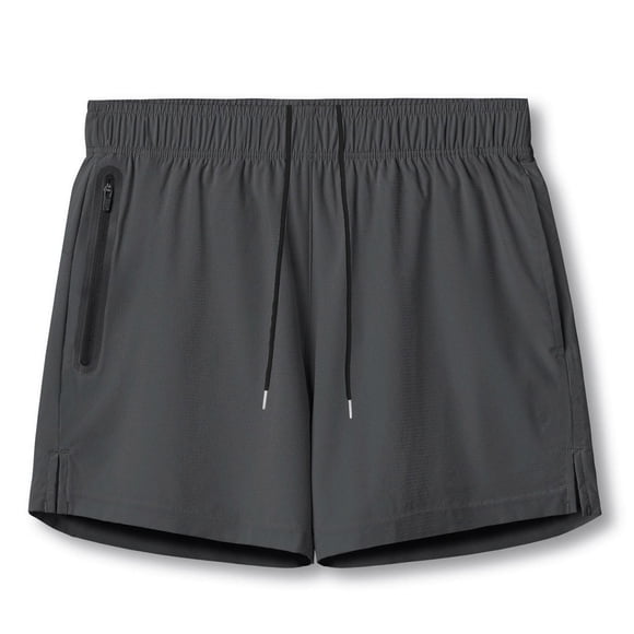 UVEASISHA Men's Running Shorts with Zipper Pockets 3 Inch Lightweight Quick Dry Gym Workout Athletic Shorts for Men Big and Tall 2024 Dark Gray,M