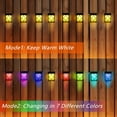 thumbnail image 4 of Solar Deck Lights, 8 Pack Solar Fence Lights with 2 Modes Lighting Warm White/RGB, Solar Outdoor Lights Waterproof for Wall, Fence, Patio, Stair, Landscape, Garden,Yard, Holiday Decor, 4 of 8