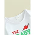 thumbnail image 3 of My First Christmas Baby Boy Outfits Letter Romper +Santa Pants +Hats Set Newborn Infant Fall Winter Xmas Holiday Clothes, 3 of 8