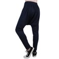 thumbnail image 4 of Men's Elastic Waist Slant Pockets Tapered Leg Baggy Harem Pants, 4 of 7