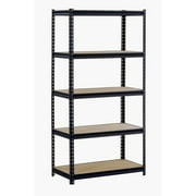 Muscle Rack Freestanding Black 5-Tier Steel Shelving Unit, 800lbs Capacity