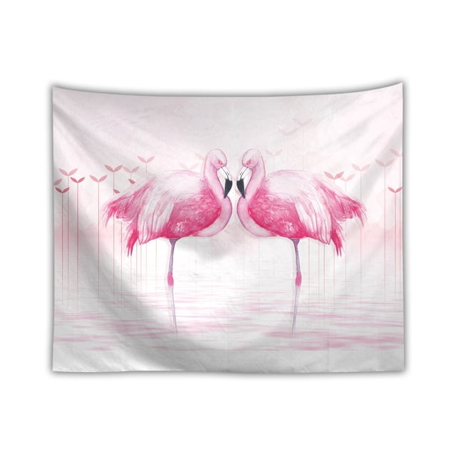 Tapicería de pared con diseño de flamencos, diseño estético, 150 x 150 cm, microtela