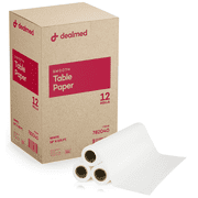 Dealmed Smooth Exam Table Paper 18" x 225' Paper Table Cover for Doctor's Offices, Medical Facilities, Patternmaking, Tracing and More (White, 12 Rolls)