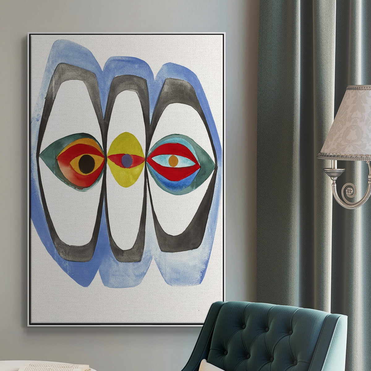 Magic Tricks IV Framed Premium Gallery Wrapped Canvas - Ready to Hang - 27 x 41 - White Floating Frame