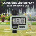 thumbnail image 2 of Water Timer Irrigation Timer IPX5 Waterproof Manual Automatic Sprinkler with Large LCD Screen Easy Installation for Balcony Garden Flowerbed Farmhouse Outdoor, 2 of 5